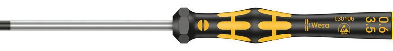 WERA ESD precízny skrutkovač Kraftform Micro SL 0,60 x 3,5 x 80 mm