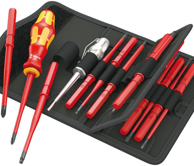 WERA Ručný držiak bitov Kraftform Kompakt VDE, 9mm HEX, Extra slim, 16 dielny