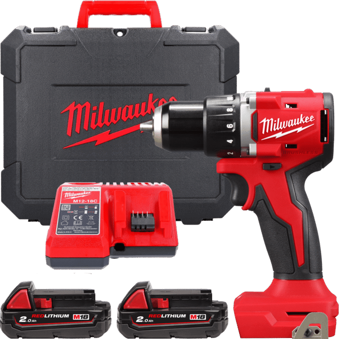 MILWAUKEE M18 Aku vŕtačka bez príklepu - kompaktná M18BLDDRC-202C