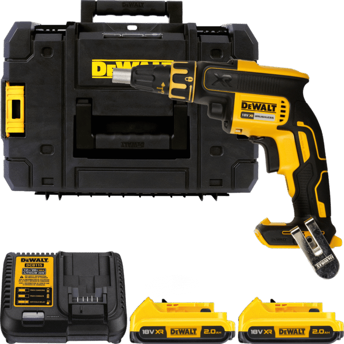 DEWALT 18V XR Aku skrutkovač na sadrokartón, 2x 2,0 Ah DCF620D2-QW