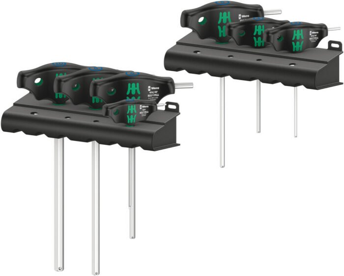 WERA Sada skrut. Hex-Plus HF s T rukoväťou a pridrž. funkciou, 7 dielna + 2 x stojan Set 1