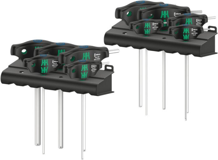 WERA Sada skrut. Hex-Plus HF imperial s T rukoväťou, 10 dielna + 2 x stojan Set 1