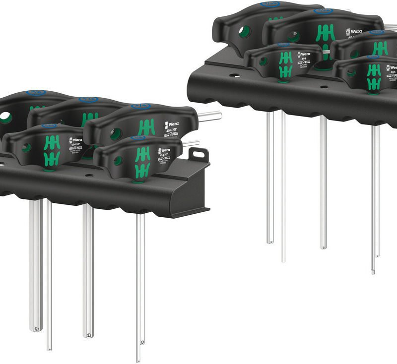 WERA Sada skrut. Hex-Plus HF imperial s T rukoväťou, 10 dielna + 2 x stojan Set 1