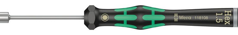 WERA Precízny skrutkovač Kraftform Micro s nástrčným 6-hranom 1,5 mm
