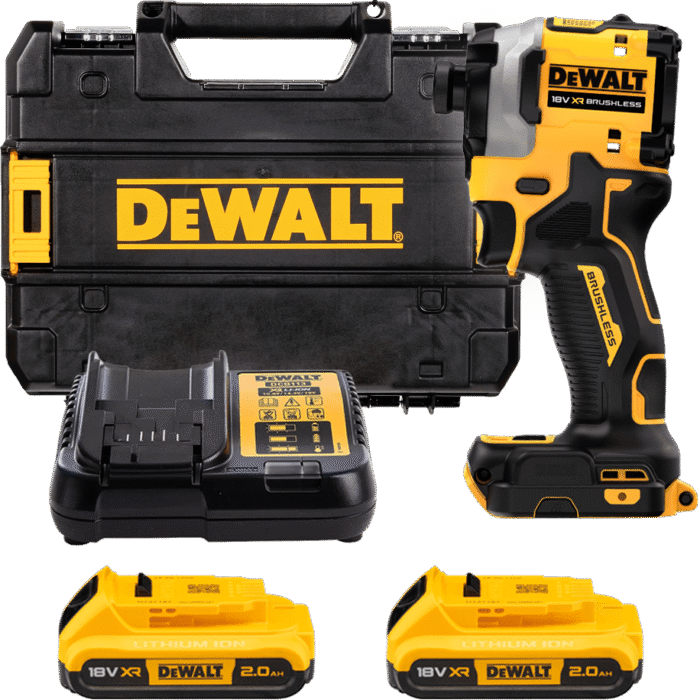 DEWALT 18V XR 1/4” Hex aku rázový uťahovák, 2x 2,0 Ah DCF850D2T-QW