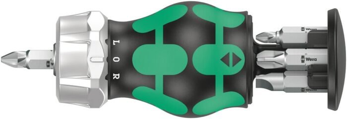 WERA Sada račnového držiaku bitiov Kraftform Kompakt Stubby RA 3, 6 dielna