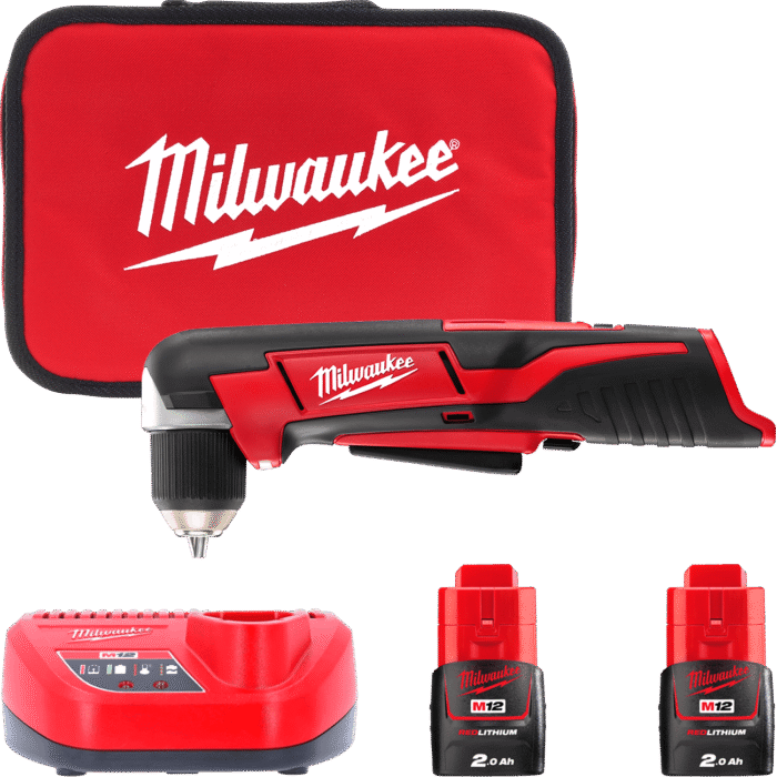 MILWAUKEE C12RAD-202B M12 Pravouhlá vŕtačka - kompaktná 4933441215