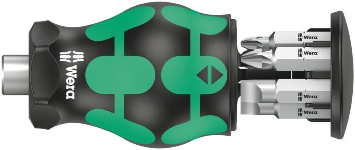 WERA Sada ručného držiaku bitiov Kraftform Kompakt Stubby 4, 6 dielna