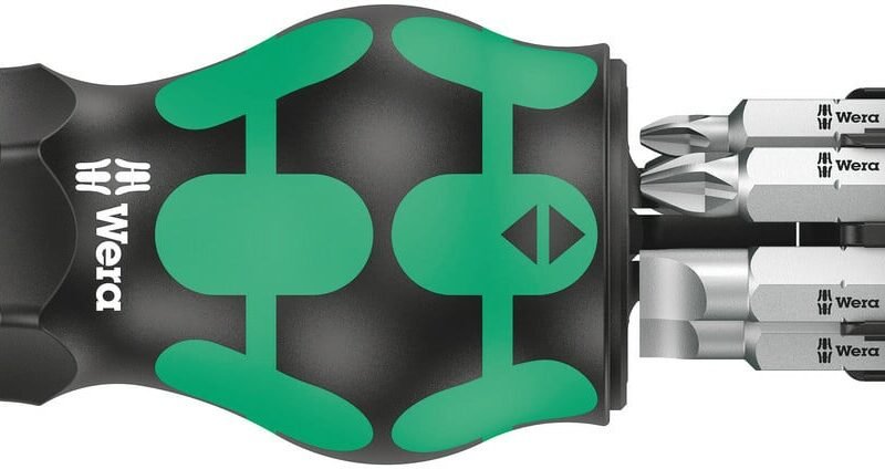 WERA Sada ručného držiaku bitiov Kraftform Kompakt Stubby 4, 6 dielna