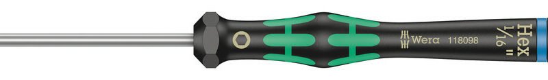 WERA Precízny skrutkovač Kraftform Micro Hex 1/16"