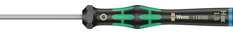 WERA Precízny skrutkovač Kraftform Micro Hex 1,5 mm