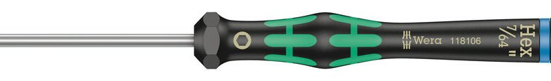 WERA Precízny skrutkovač Kraftform Micro Hex 7/64"