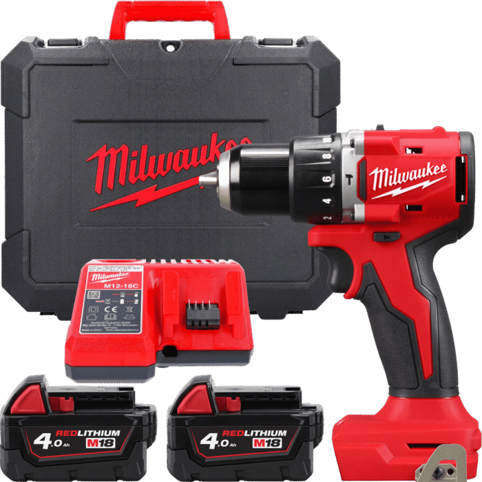 MILWAUKEE M18 Aku vŕtačka s príklepom - kompaktná M18BLPDRC-402C