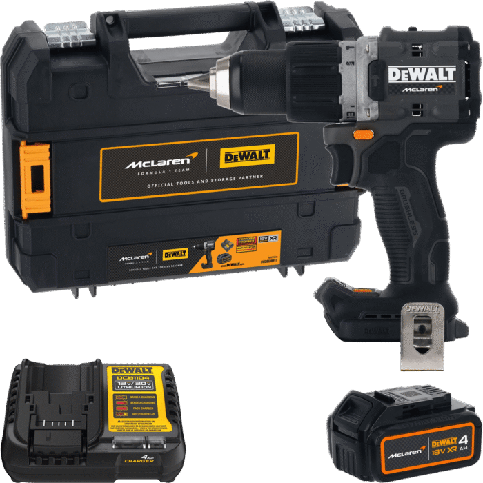 DEWALT | McLaren 18V XR Aku vŕtačka s príklepom, 1x 4,0 Ah DCD85MM1T-QW