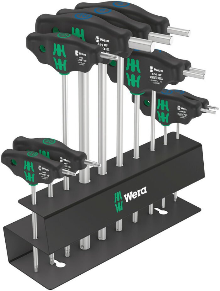 WERA Sada skrutkovač Bicycle Set 6 s T rukoväťou, 10 dielna + stojan