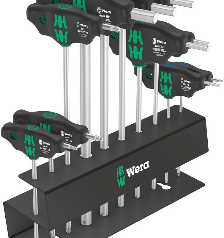 WERA Sada skrutkovač Bicycle Set 6 s T rukoväťou, 10 dielna + stojan