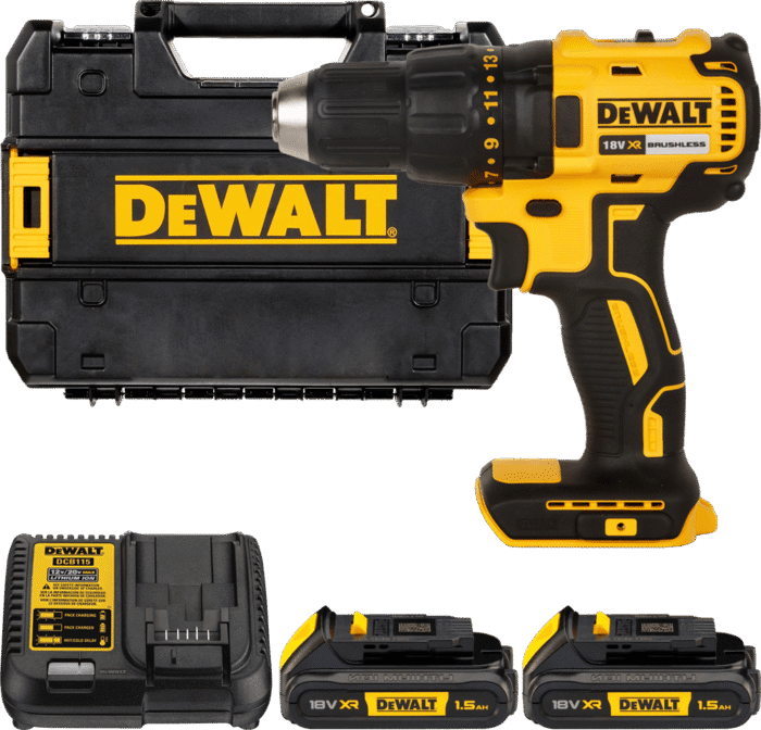DEWALT 18V XR Aku vŕtačka bez príklepu, 2x 1,5 Ah DCD777S2T-QW