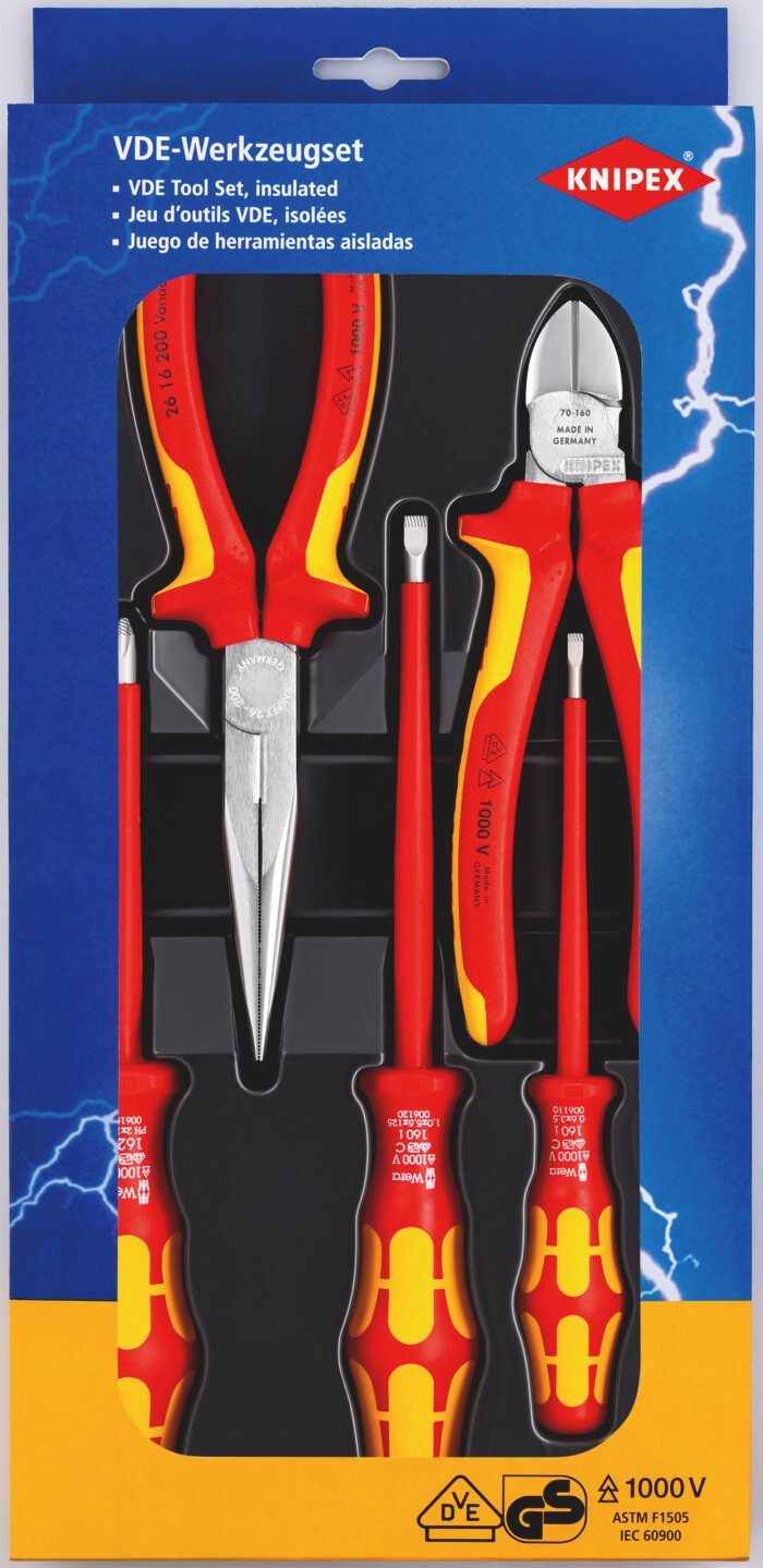 KNIPEX Kliešte a skrutkovače do 1000 V, sada v kartóne 002013