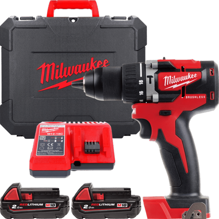 MILWAUKEE M18CBLPD-202C M18 Aku vŕtačka s príklepom - kompaktná 4933464320