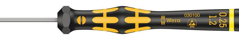 WERA ESD precízny skrutkovač Kraftform Micro SL 0,25 x 1,2 x 40 mm