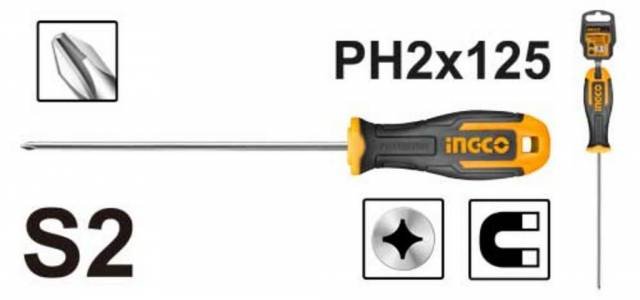 Kinekus Skrutkovač krížový 6x125mm PH2 S2 INGCO