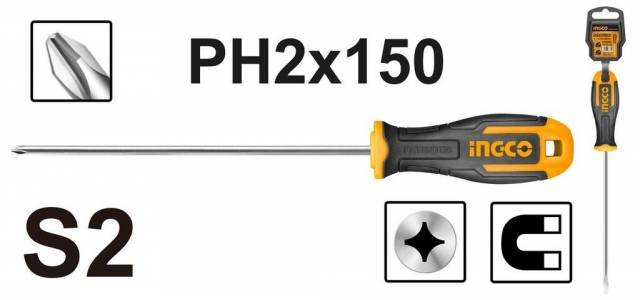 Kinekus Skrutkovač krížový 6x150mm PH2 S2 INGCO
