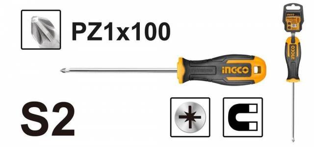 Kinekus Skrutkovač krížový 5x100mm PZ1 S2 INGCO